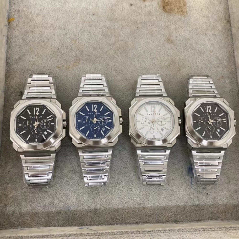 Men's Quartz Watch Chronograph 904L Stainless Steel 44 mm- BV 57