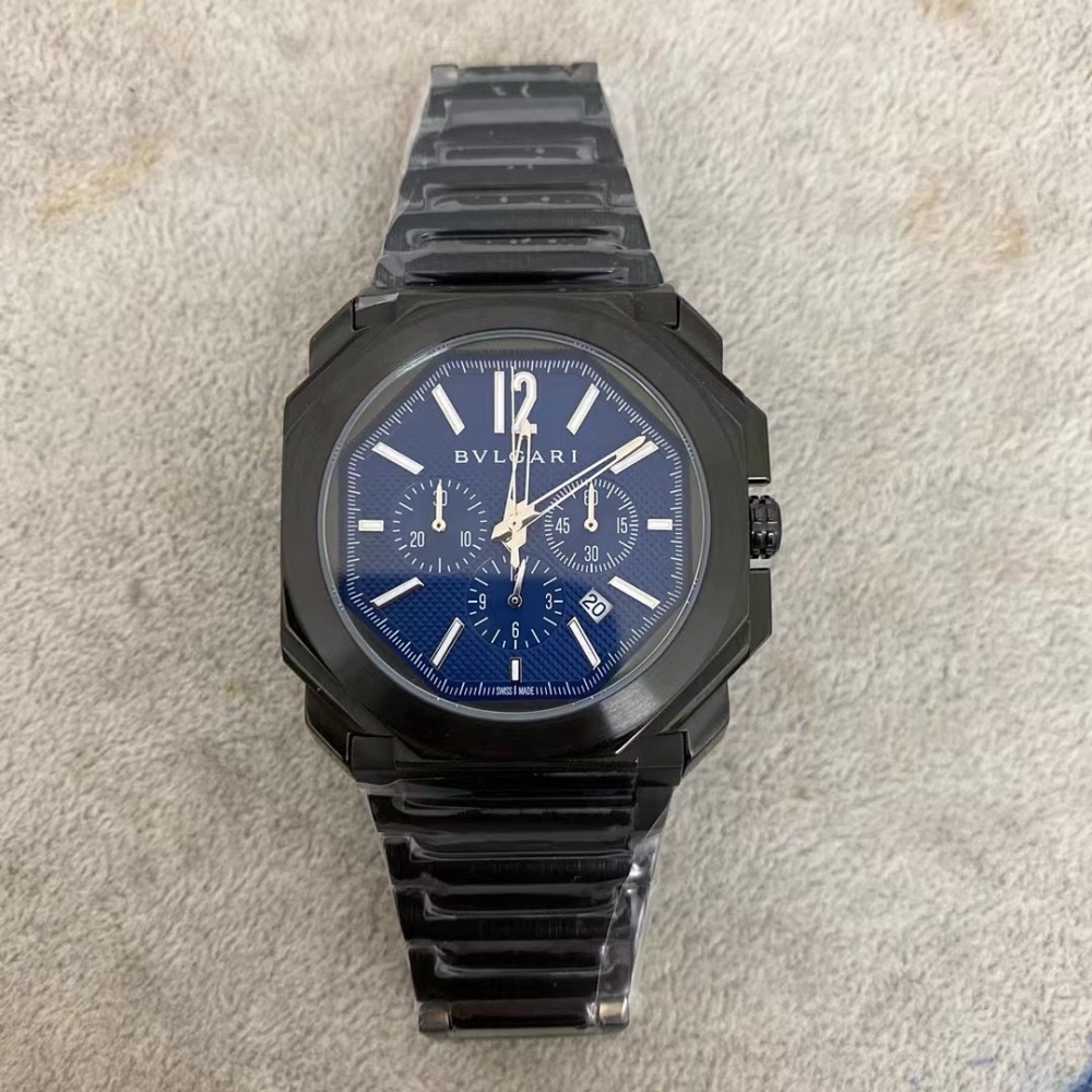 Men's Quartz Watch Chronograph 904L Stainless Steel 44 mm- BV 57