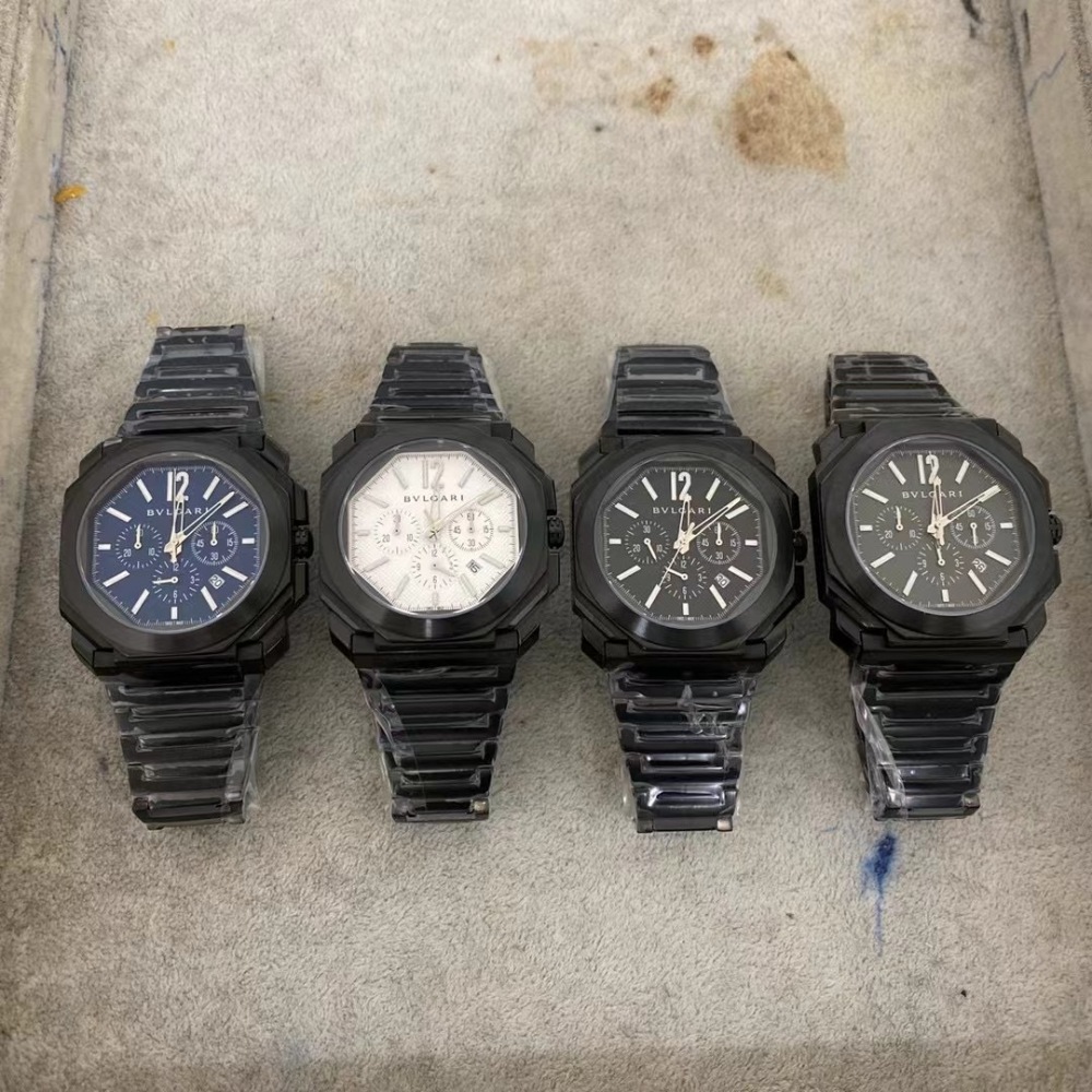 Men's Quartz Watch Chronograph 904L Stainless Steel 44 mm- BV 57