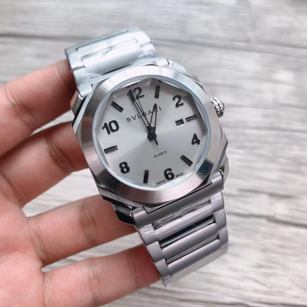 Men's Quartz Watch Chronograph 904L Stainless Steel 44 mm- BV 41