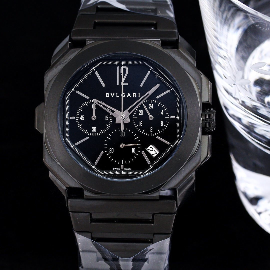 Men's Quartz Watch Chronograph 904L Stainless Steel 42 mm- BV 3