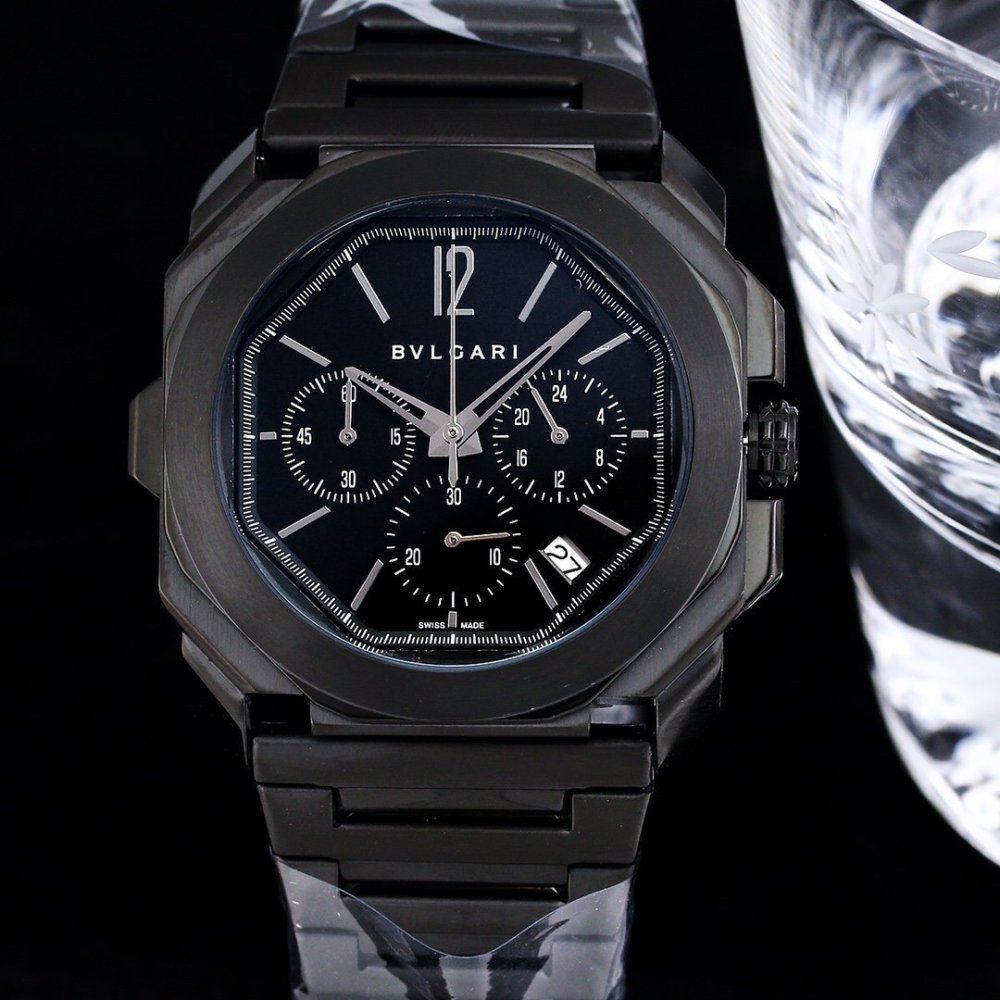 Men's Quartz Watch Chronograph 904L Stainless Steel 42 mm- BV 3