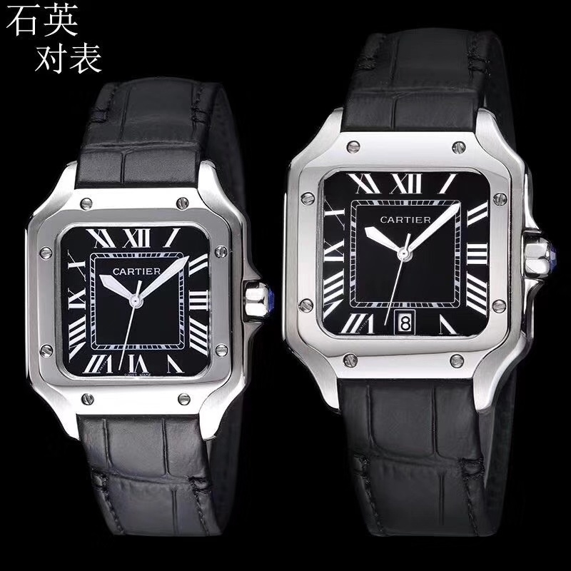 Couple Quartz Chronograph Watch 904L Stainless Steel 39mm    34mm - CT20
