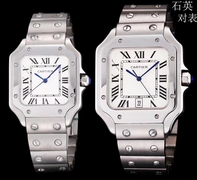 Couple Quartz Chronograph Watch 904L Stainless Steel 39mm    34mm - CT21