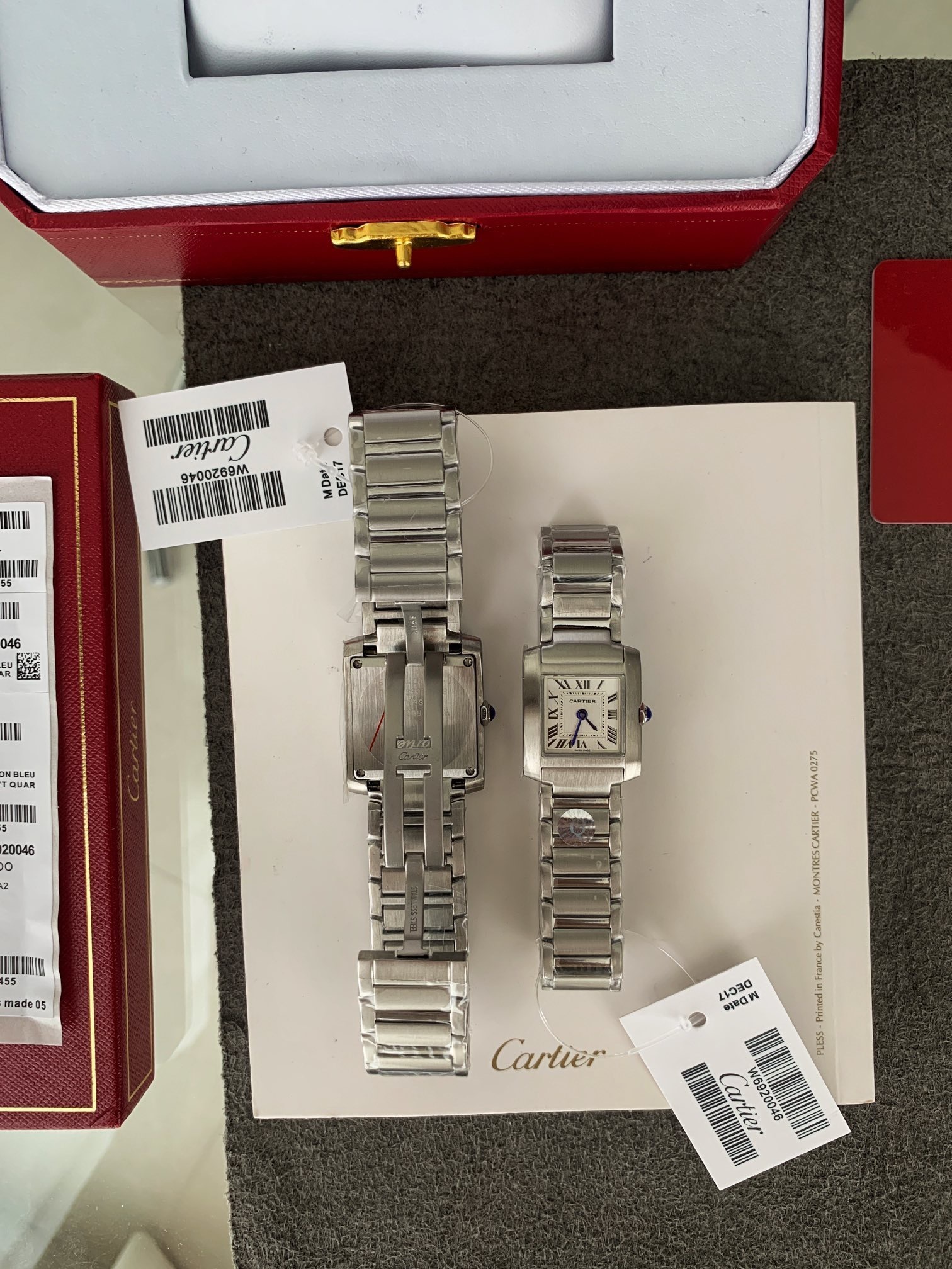 Women's  Quartz Watch Chronograph 904L Stainless Steel 30.5x36.7mm,27x32,mm21.2x25.7mm- CT 60