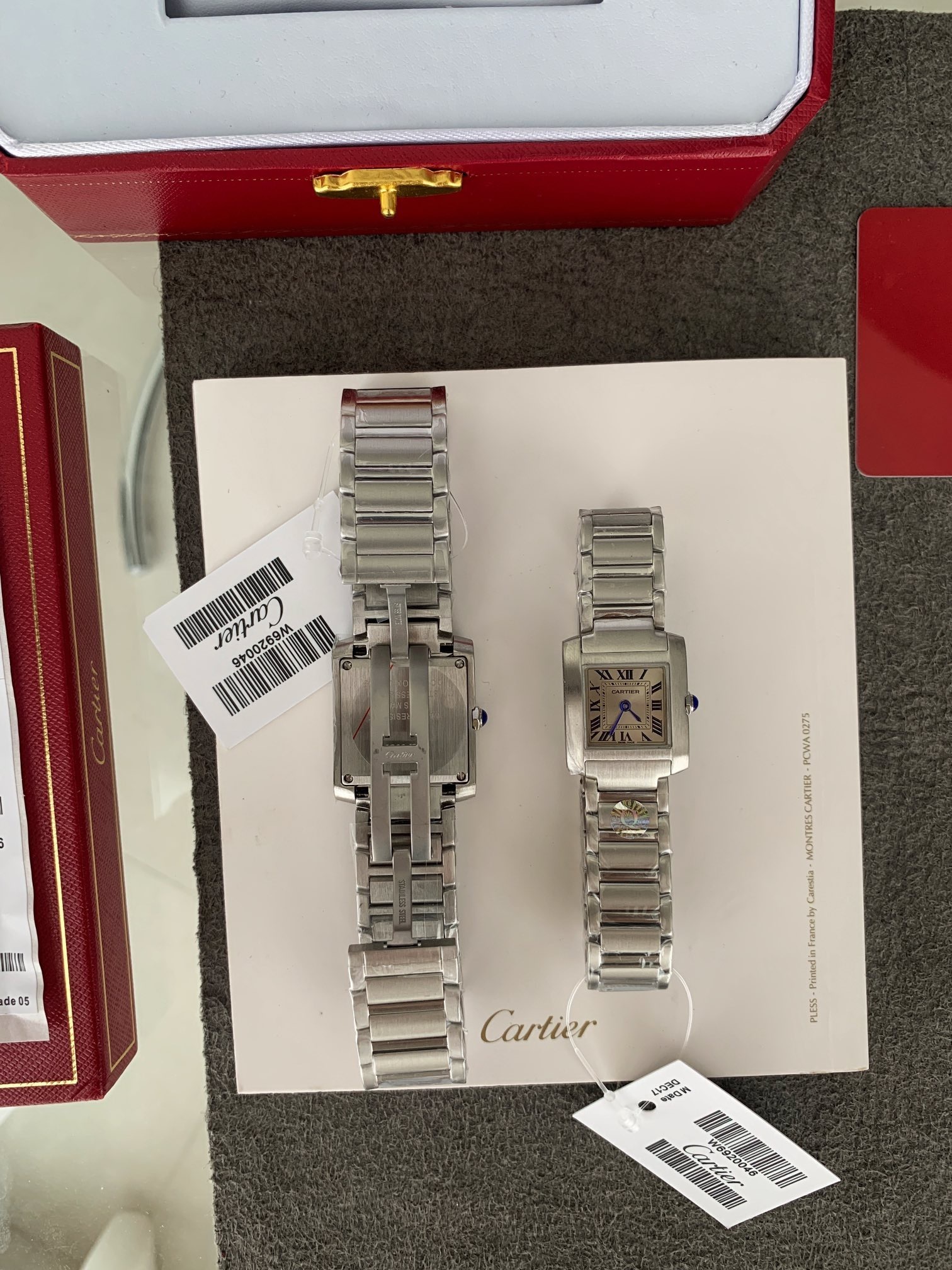 Women's  Quartz Watch Chronograph 904L Stainless Steel 30.5x36.7mm,27x32,mm21.2x25.7mm- CT 60