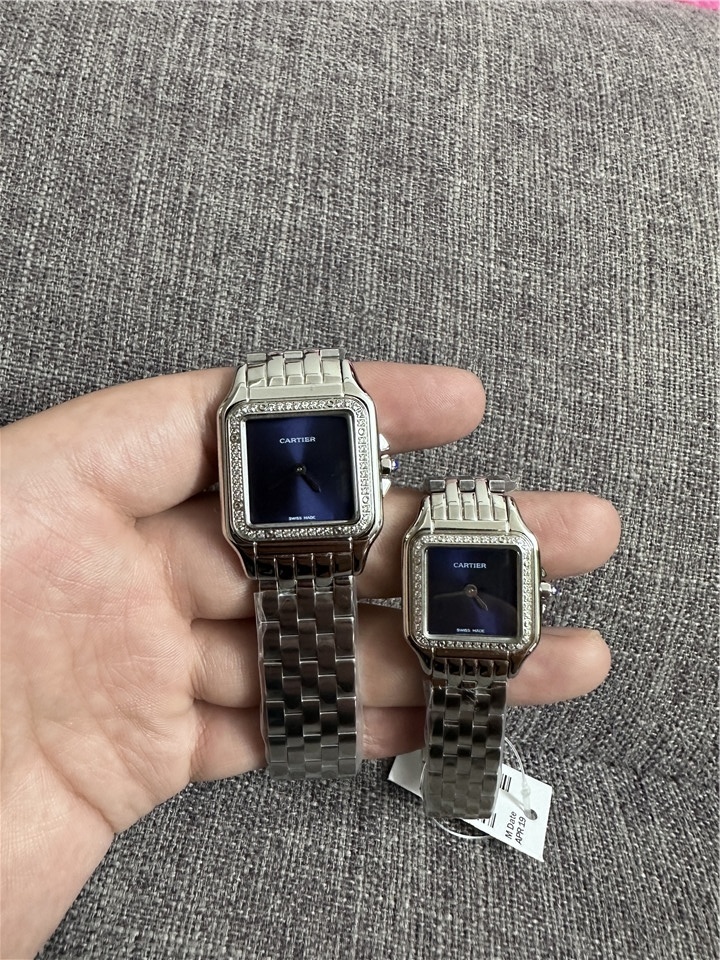 Couple Quartz Chronograph Watch 904L Stainless Steel 22mm    27mm - CT45