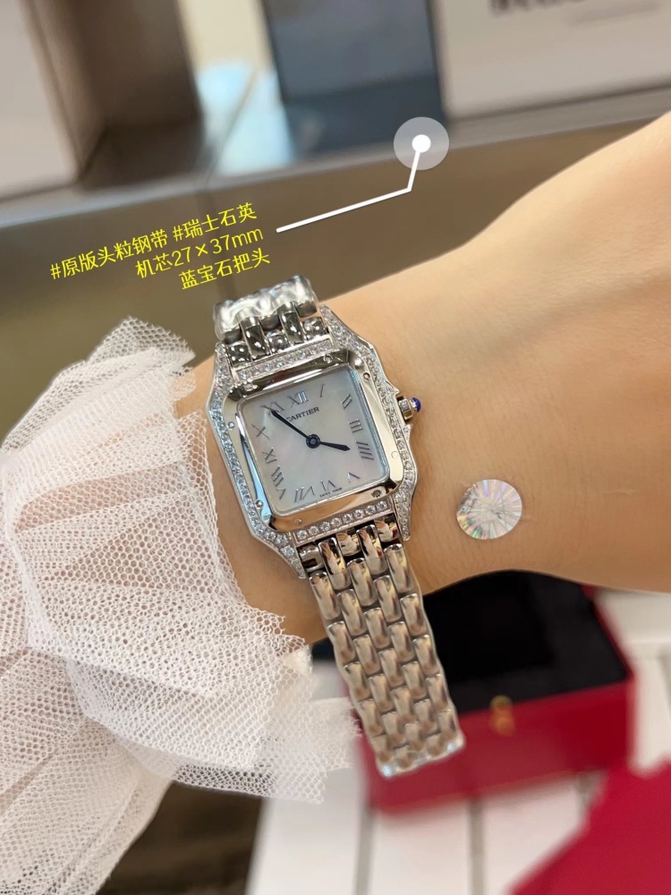 Women's  Quartz Watch Chronograph 904L Stainless Steel 27mm- CT 63