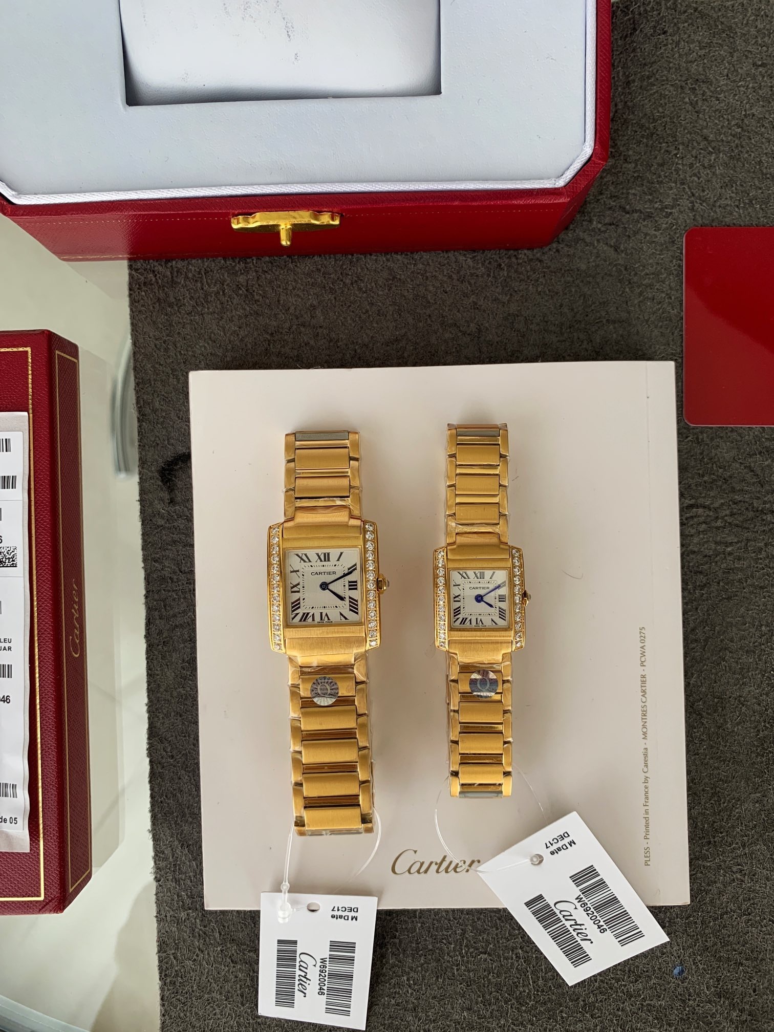 Women's  Quartz Watch Chronograph 904L Stainless Steel 30.5x36.7mm,27x32,mm21.2x25.7mm- CT 60