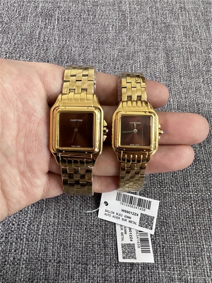 Couple Quartz Chronograph Watch 904L Stainless Steel 22mm    27mm - CT45