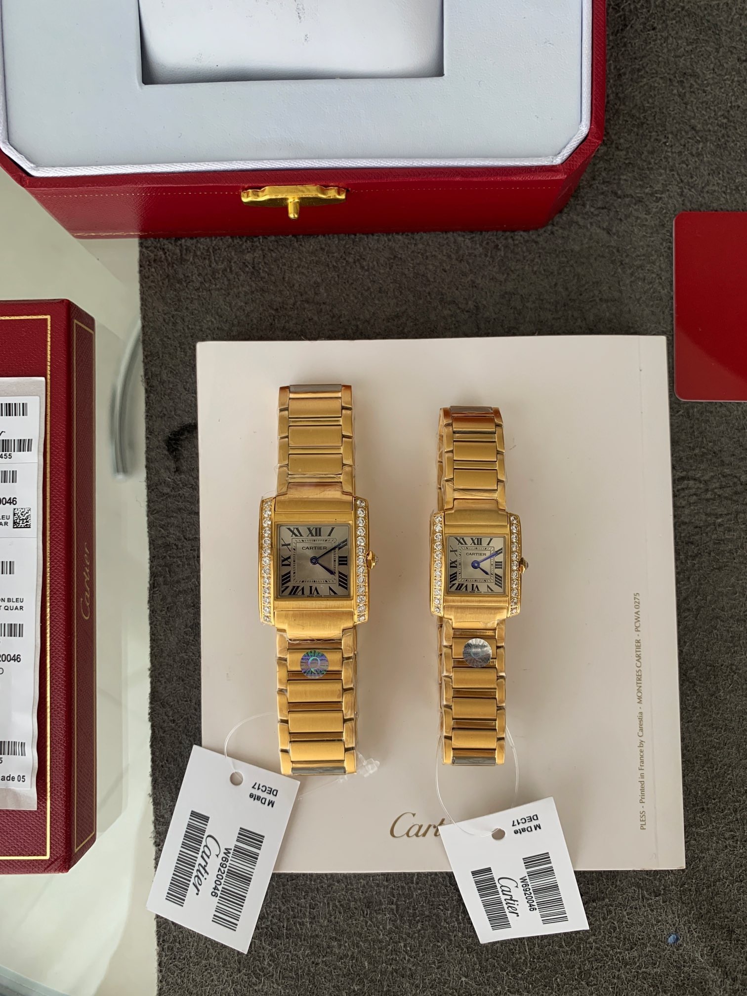 Women's  Quartz Watch Chronograph 904L Stainless Steel 30.5x36.7mm,27x32,mm21.2x25.7mm- CT 60
