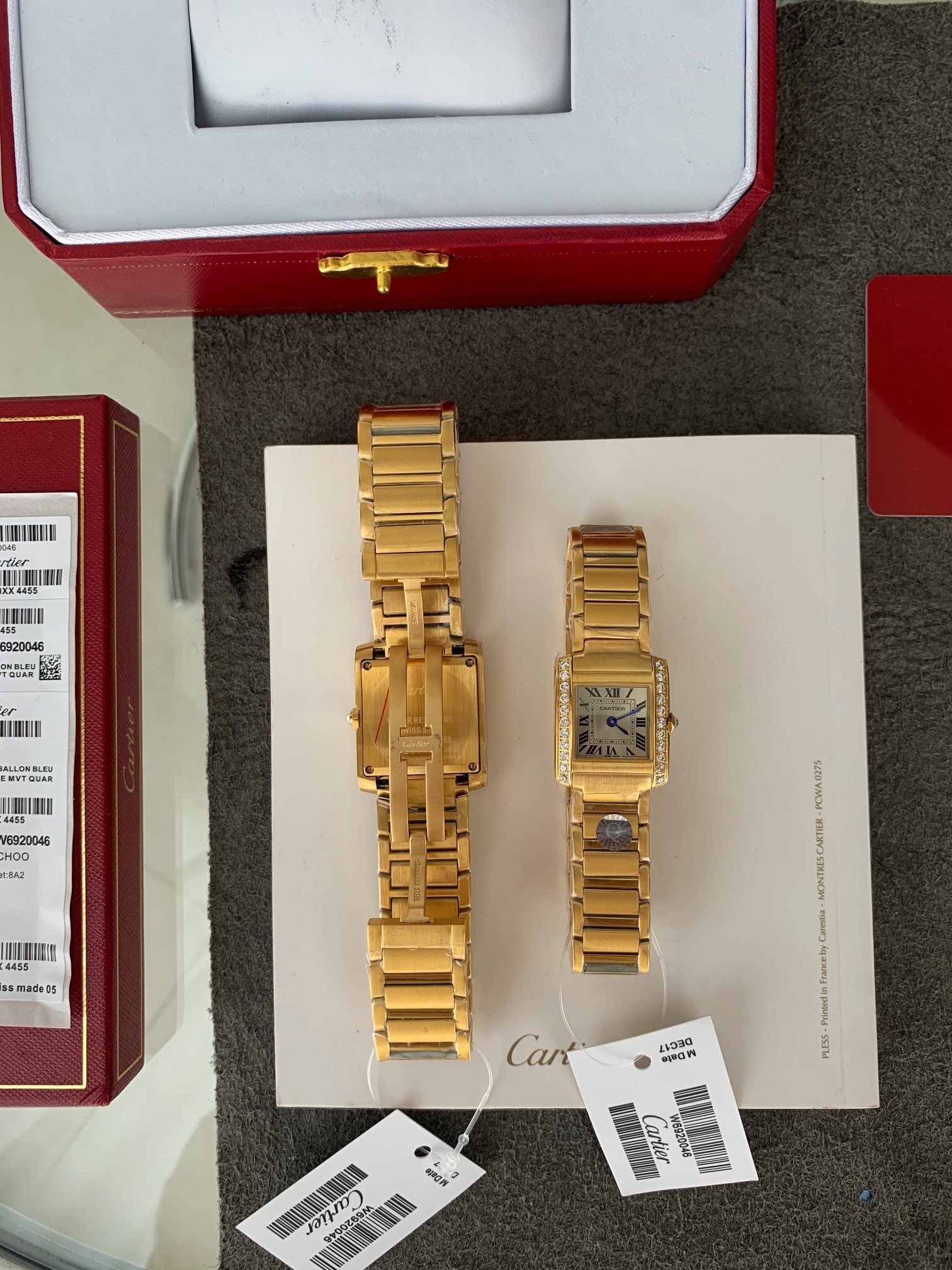 Women's  Quartz Watch Chronograph 904L Stainless Steel 30.5x36.7mm,27x32,mm21.2x25.7mm- CT 60