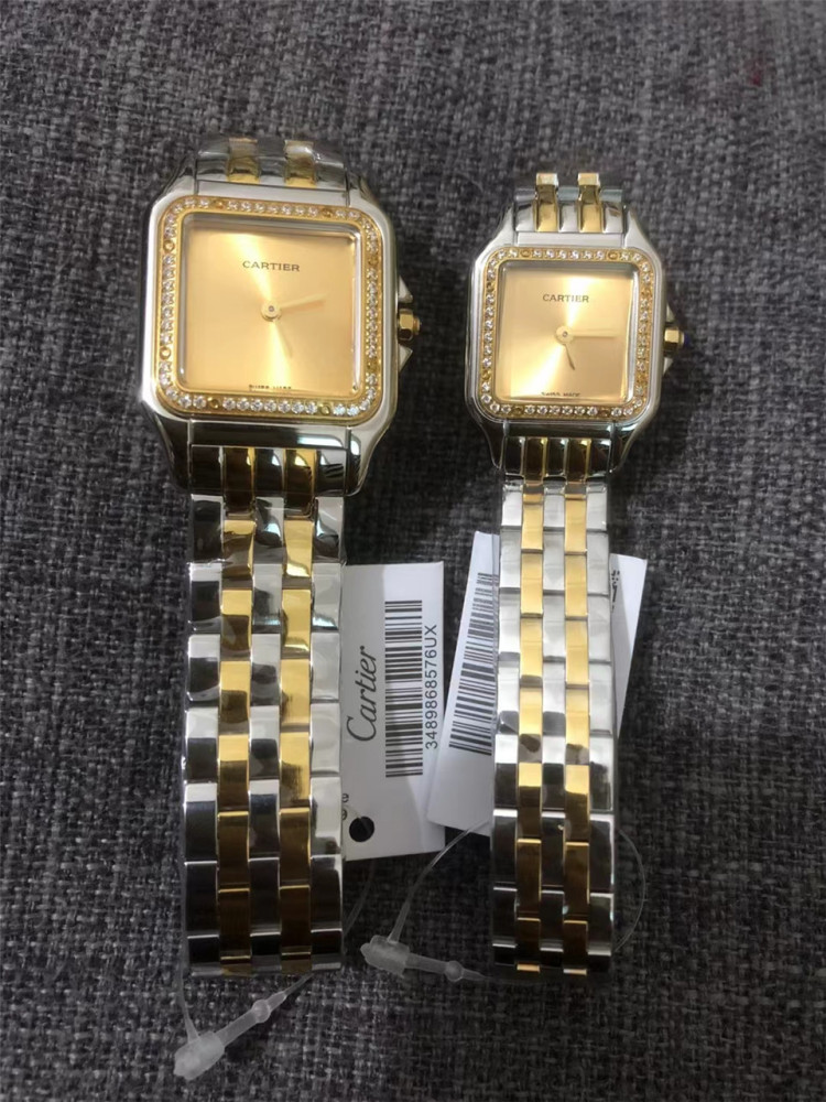 Couple Quartz Chronograph Watch 904L Stainless Steel 22mm    27mm - CT43