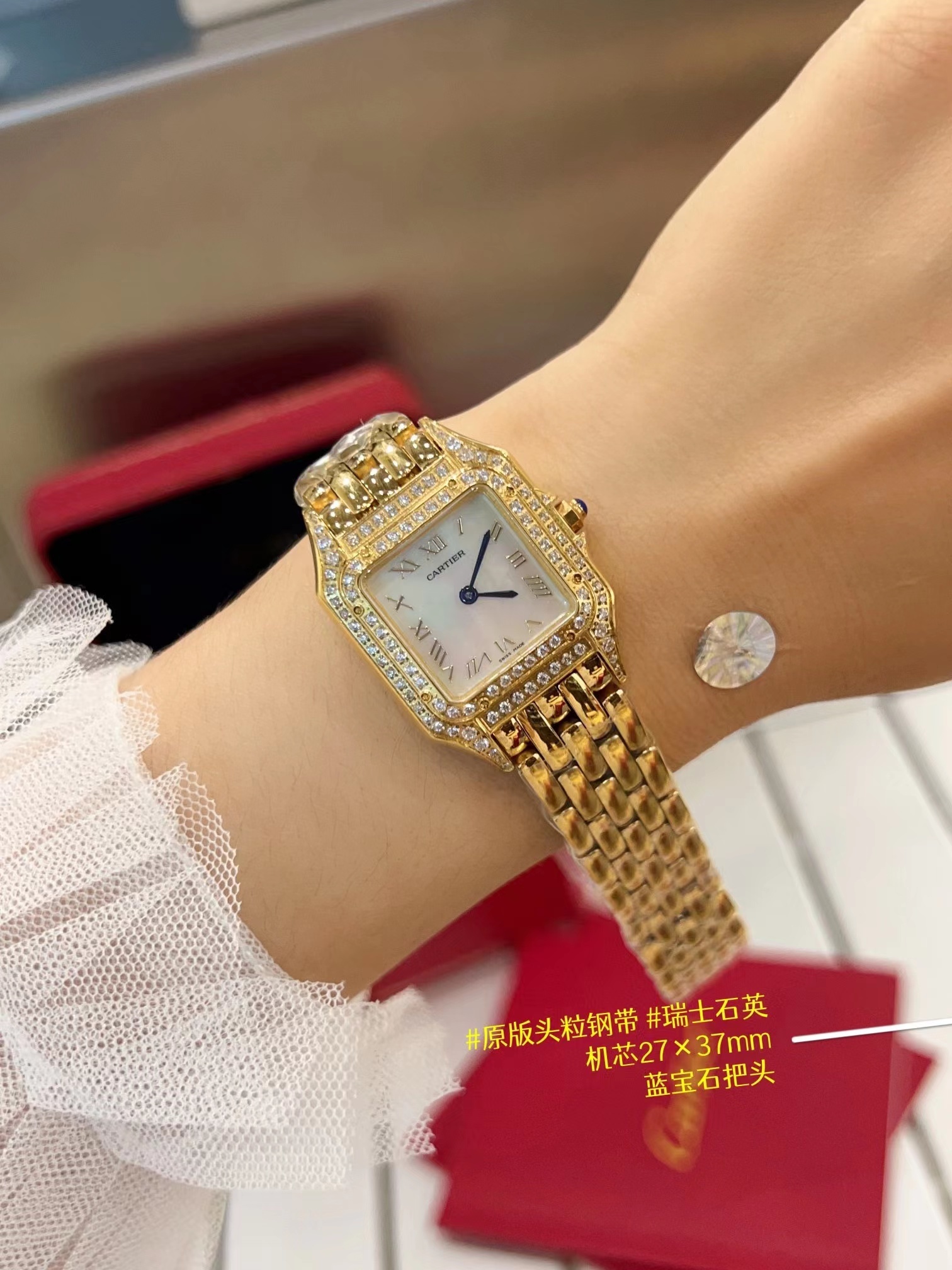 Women's  Quartz Watch Chronograph 904L Stainless Steel 27mm- CT 62
