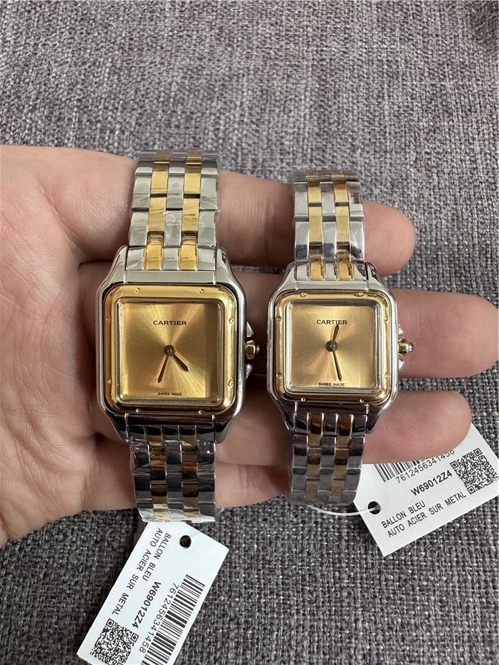 Couple Quartz Chronograph Watch 904L Stainless Steel 22mm    27mm - CT45