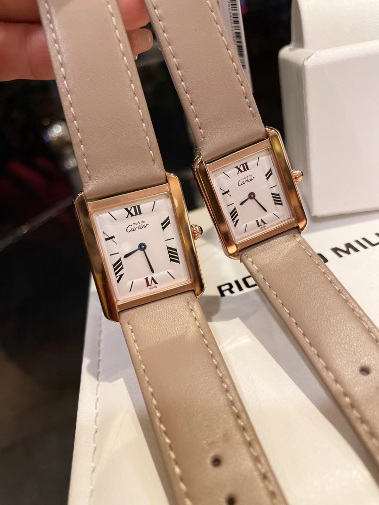 Couple Quartz Watch - 904L Stainless Steel - 33.7 x 25.5 mm - Small Size 29.5 x 22 mm - CT 50