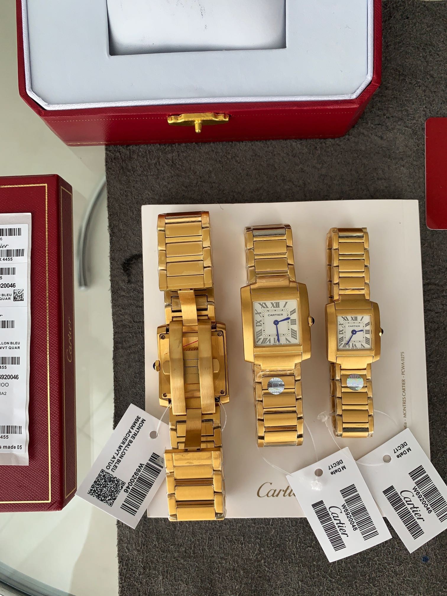 Women's  Quartz Watch Chronograph 904L Stainless Steel 30.5x36.7mm,27x32,mm21.2x25.7mm- CT 60