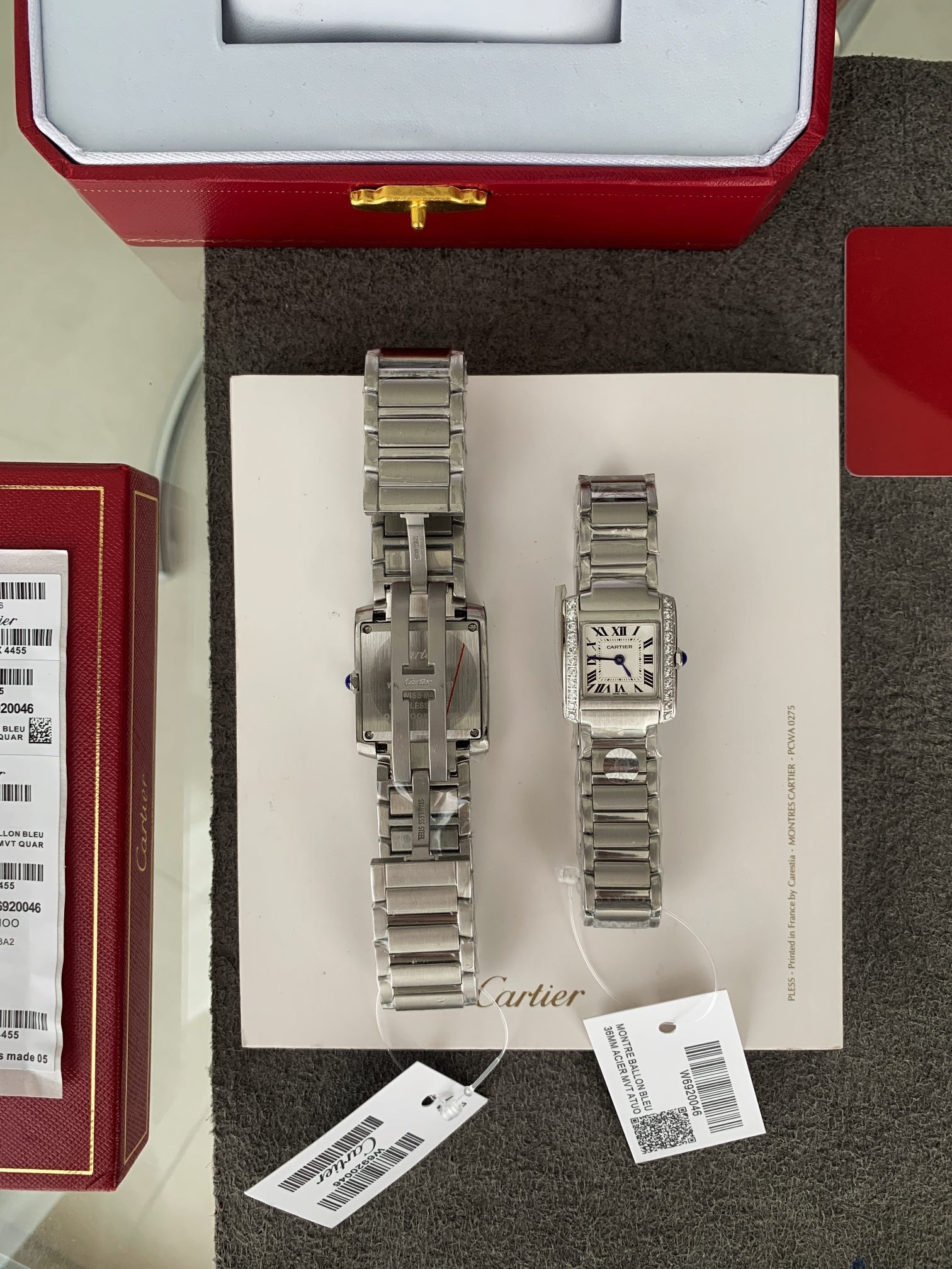 Women's  Quartz Watch Chronograph 904L Stainless Steel 30.5x36.7mm,27x32,mm21.2x25.7mm- CT 60
