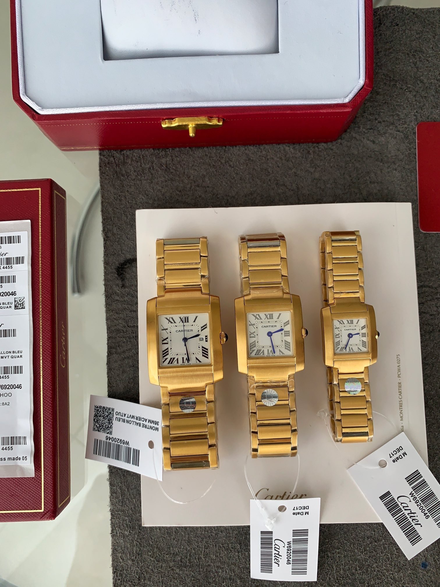 Women's  Quartz Watch Chronograph 904L Stainless Steel 30.5x36.7mm,27x32,mm21.2x25.7mm- CT 60