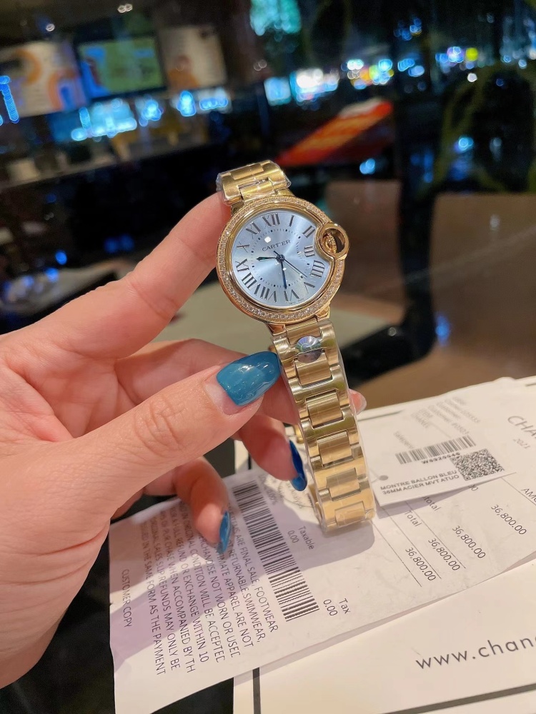 Women's  Quartz Watch Chronograph 904L Stainless Steel 33mm- CT 36