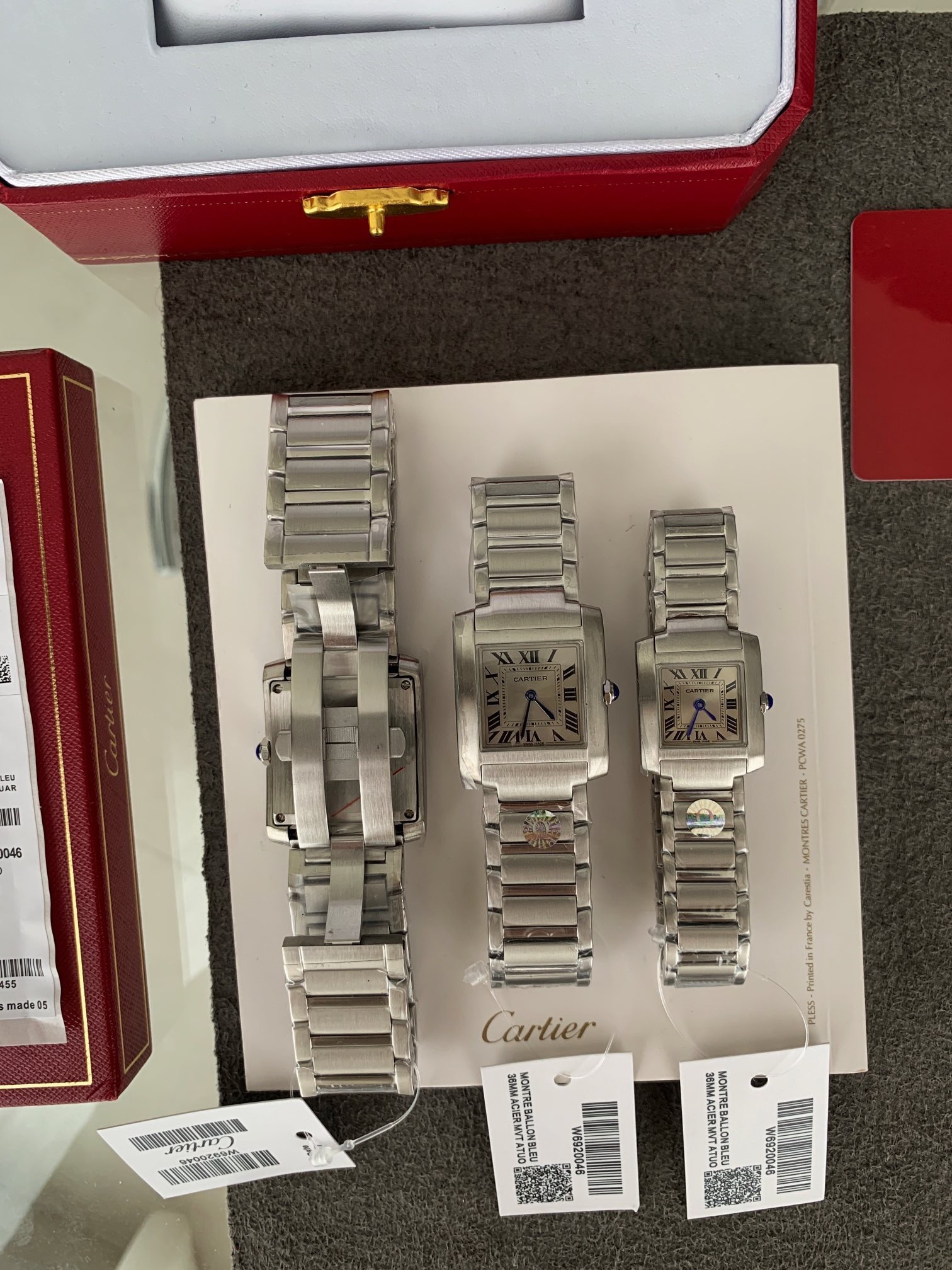 Women's  Quartz Watch Chronograph 904L Stainless Steel 30.5x36.7mm,27x32,mm21.2x25.7mm- CT 60