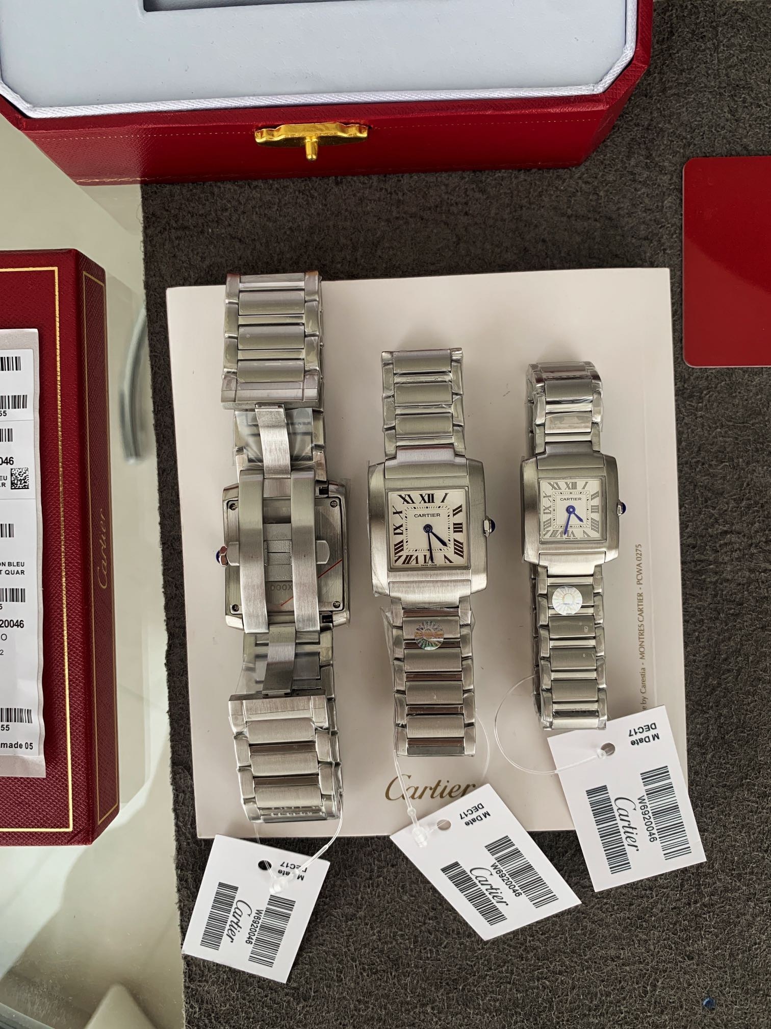 Women's  Quartz Watch Chronograph 904L Stainless Steel 30.5x36.7mm,27x32,mm21.2x25.7mm- CT 60
