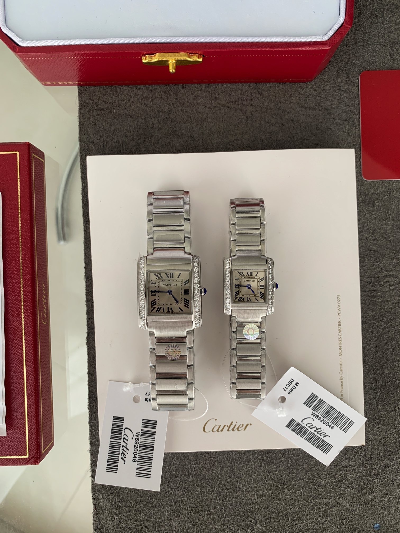 Women's  Quartz Watch Chronograph 904L Stainless Steel 30.5x36.7mm,27x32,mm21.2x25.7mm- CT 60