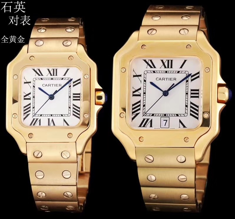 Couple Quartz Chronograph Watch 904L Stainless Steel 39mm    34mm - CT21