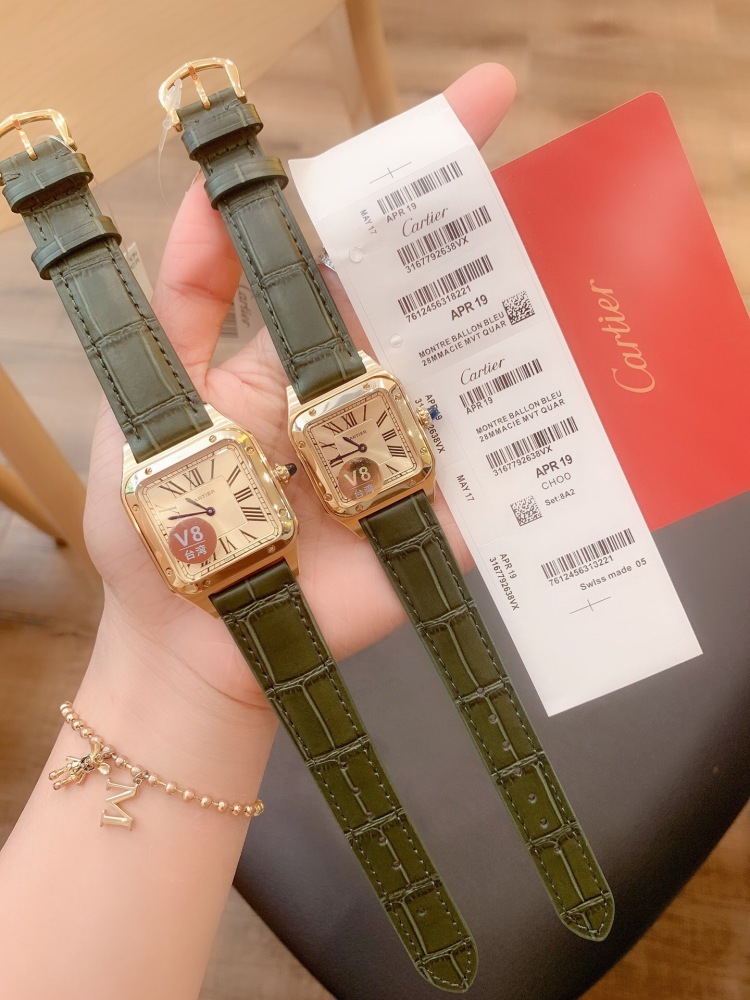 Couple Quartz Chronograph Watch 904L Stainless Steel 32*43mm  ,28*38mm - CT15
