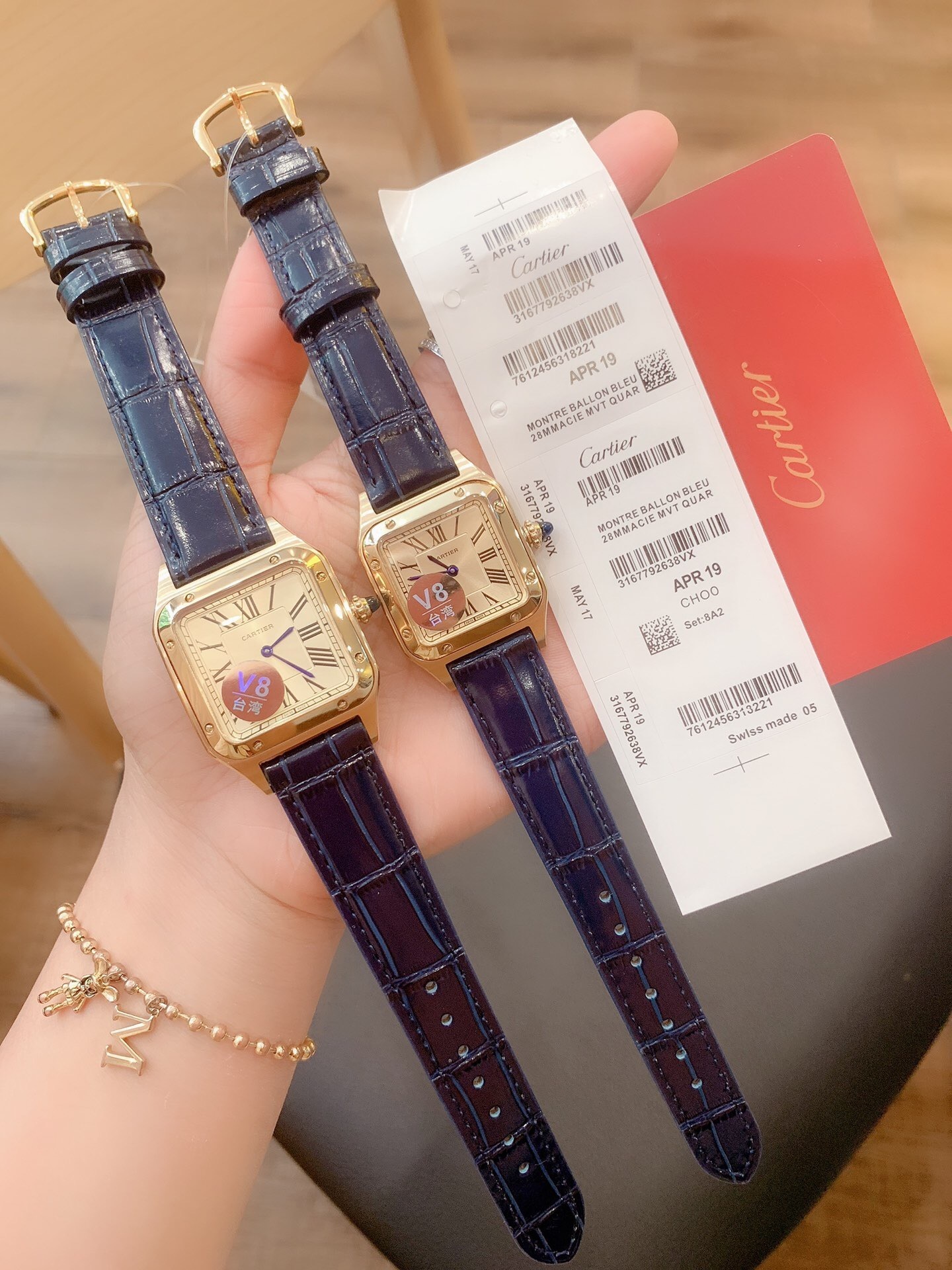 Couple Quartz Chronograph Watch 904L Stainless Steel 32*43mm  ,28*38mm - CT15