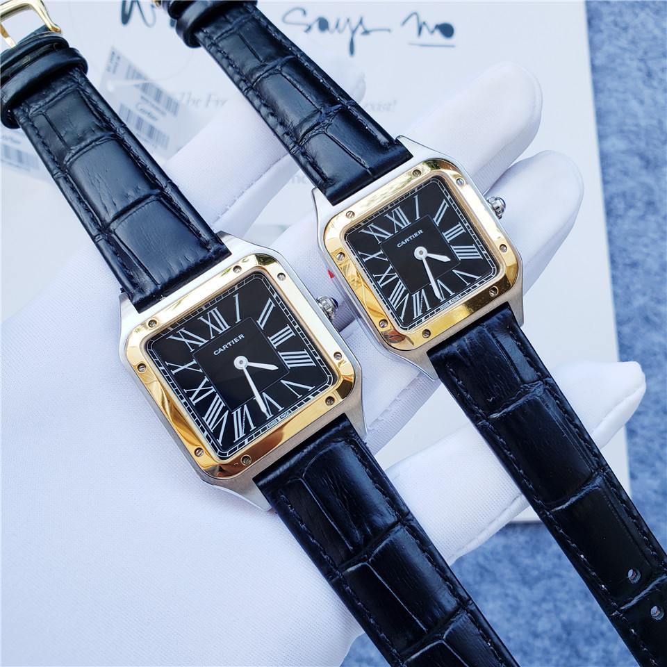 Couple Quartz Chronograph Watch 904L Stainless Steel 32*43mm   28*38mm - CT16