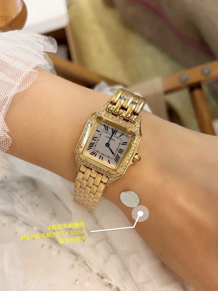 Women's  Quartz Watch Chronograph 904L Stainless Steel 27mm- CT 63