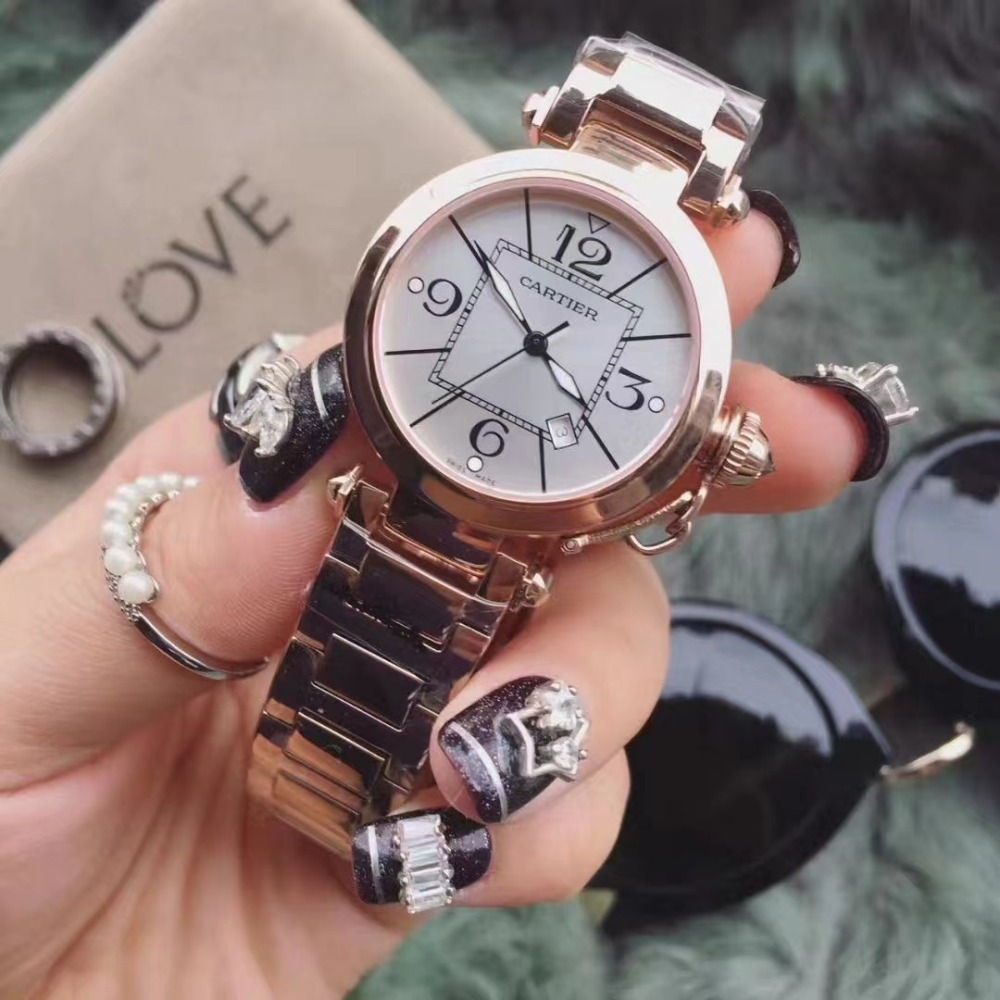 Women's  Quartz Watch Chronograph 904L Stainless Steel 35mm- CT 72