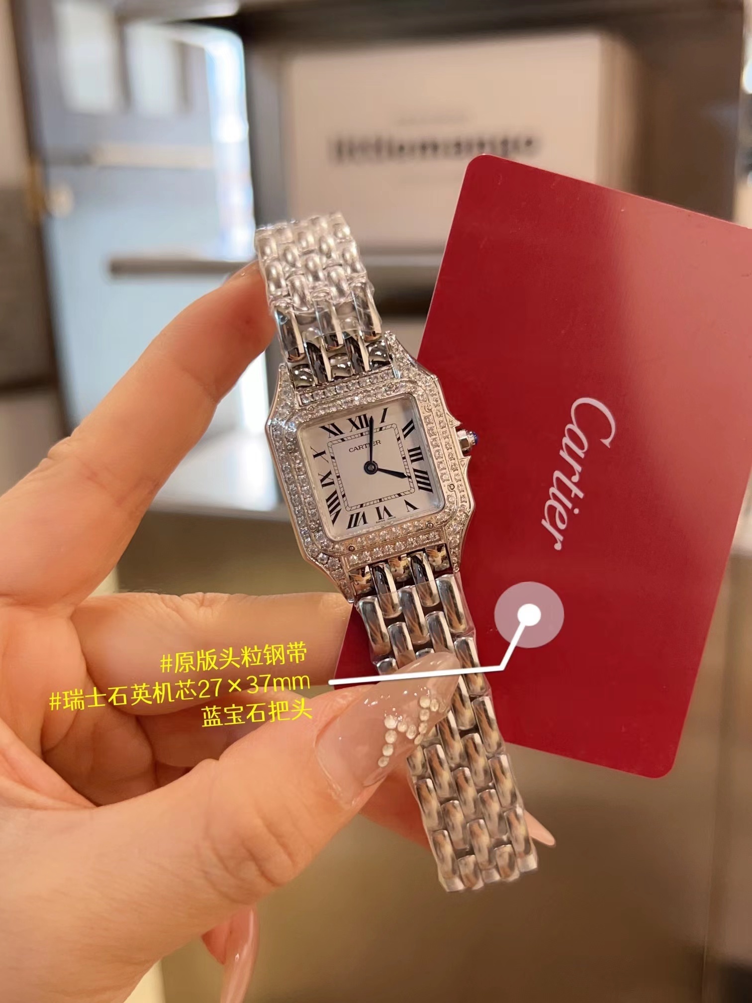 Women's  Quartz Watch Chronograph 904L Stainless Steel 27mm- CT 62