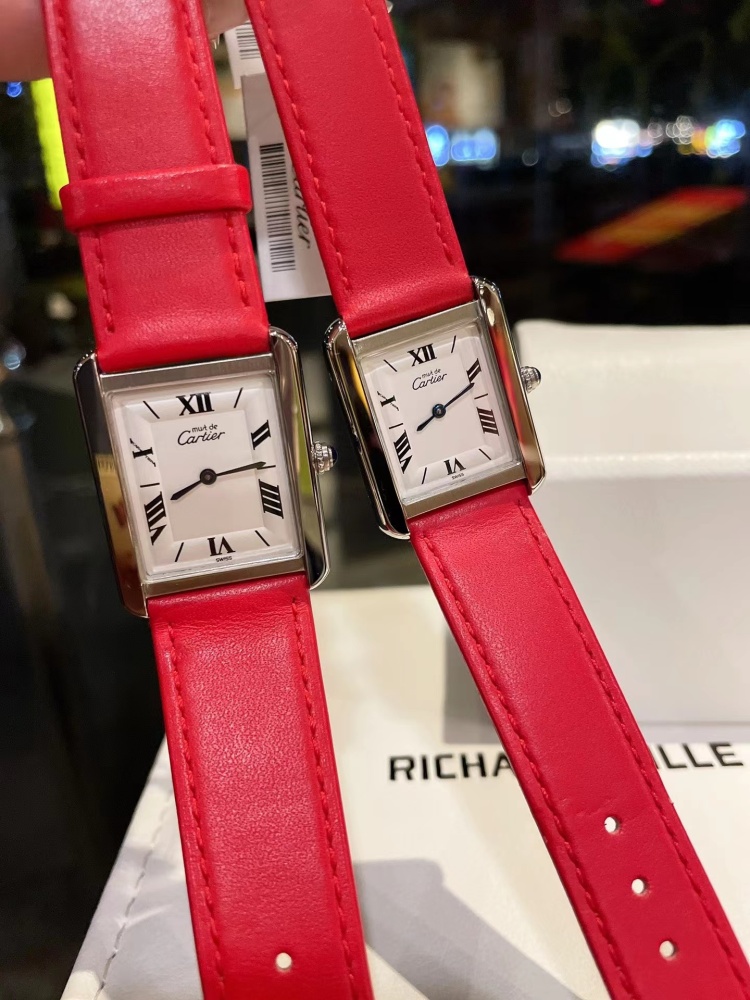 Couple Quartz Watch - 904L Stainless Steel - 33.7 x 25.5 mm - Small Size 29.5 x 22 mm - CT 50