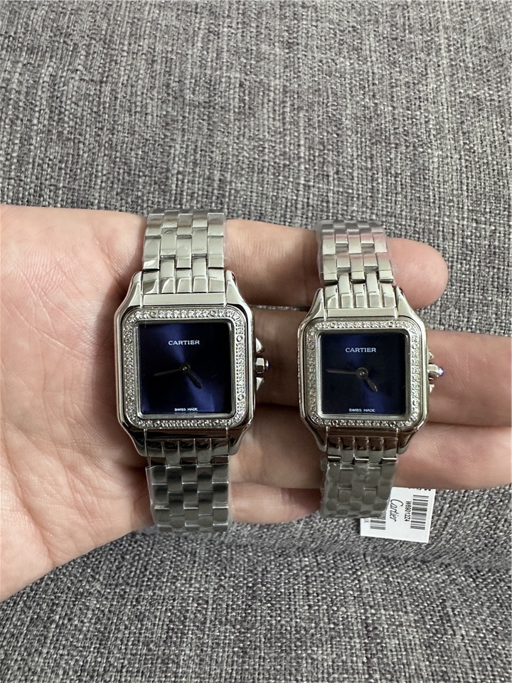 Couple Quartz Chronograph Watch 904L Stainless Steel 22mm    27mm - CT45