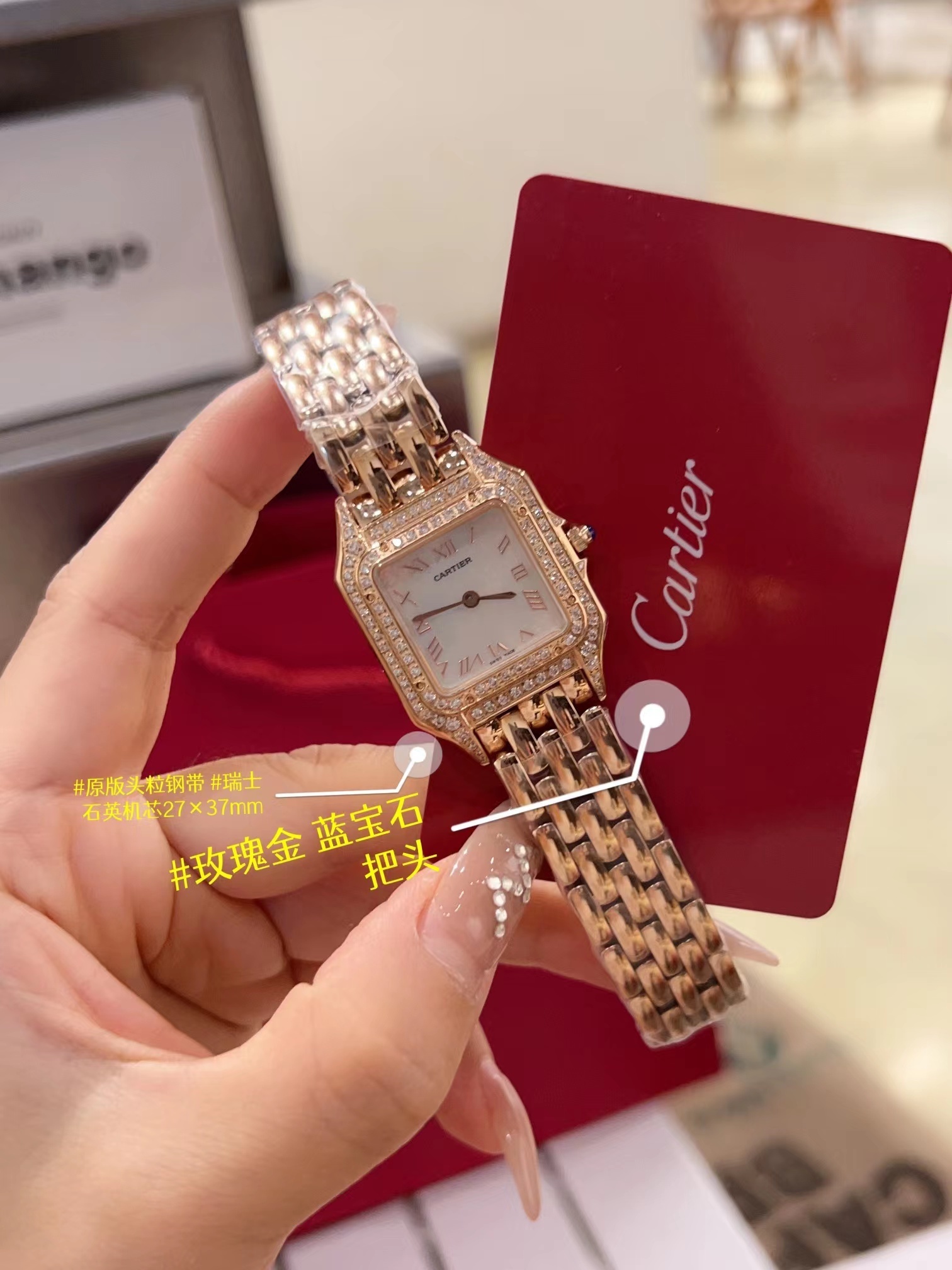 Women's  Quartz Watch Chronograph 904L Stainless Steel 27mm- CT 62