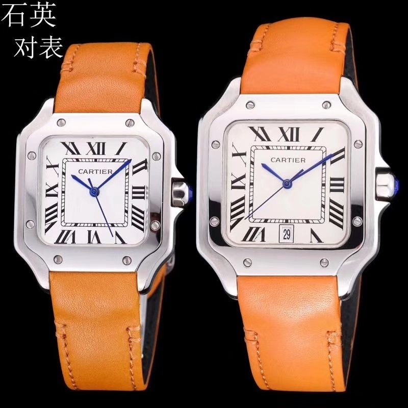 Couple Quartz Chronograph Watch 904L Stainless Steel 39mm    34mm - CT20