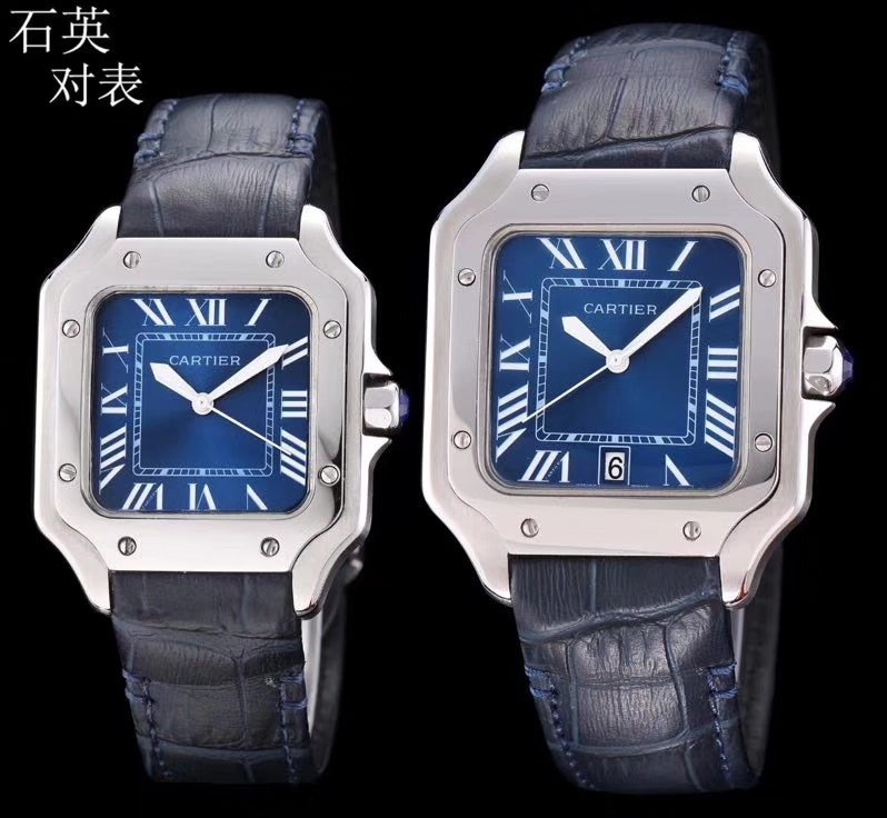 Couple Quartz Chronograph Watch 904L Stainless Steel 39mm    34mm - CT20