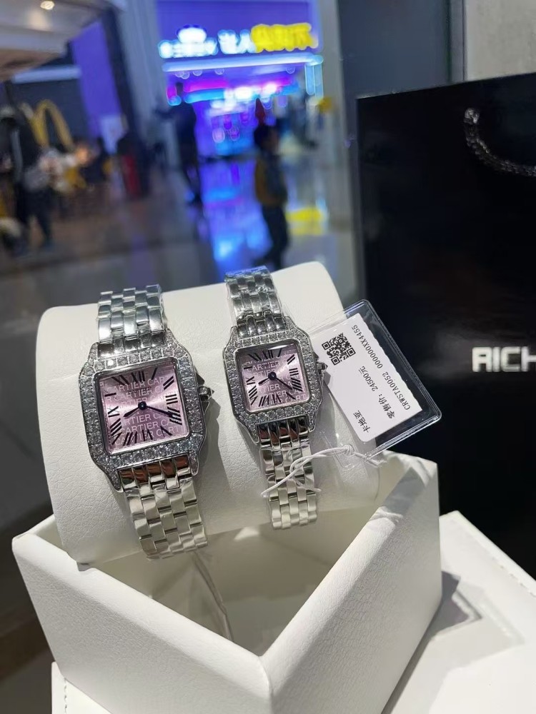 Couple-style Quartz Watch Chronograph 904L Stainless Steel 28x21mm  ,36x26mm-CT 145