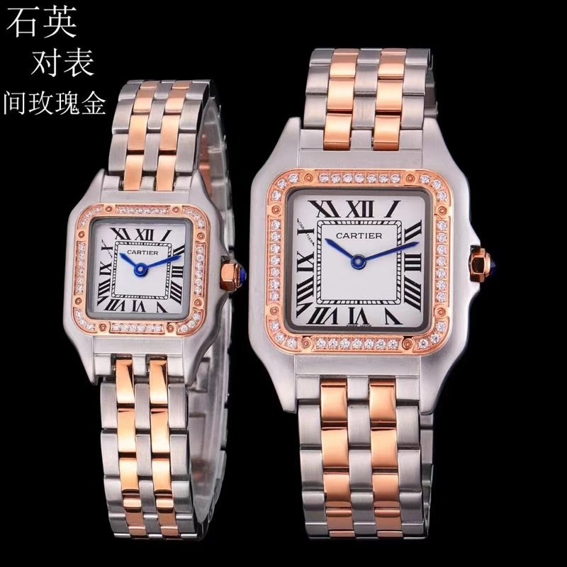 Couple-style Quartz Watch Chronograph 904L Stainless Steel 27mm  ,22mm-CT 13