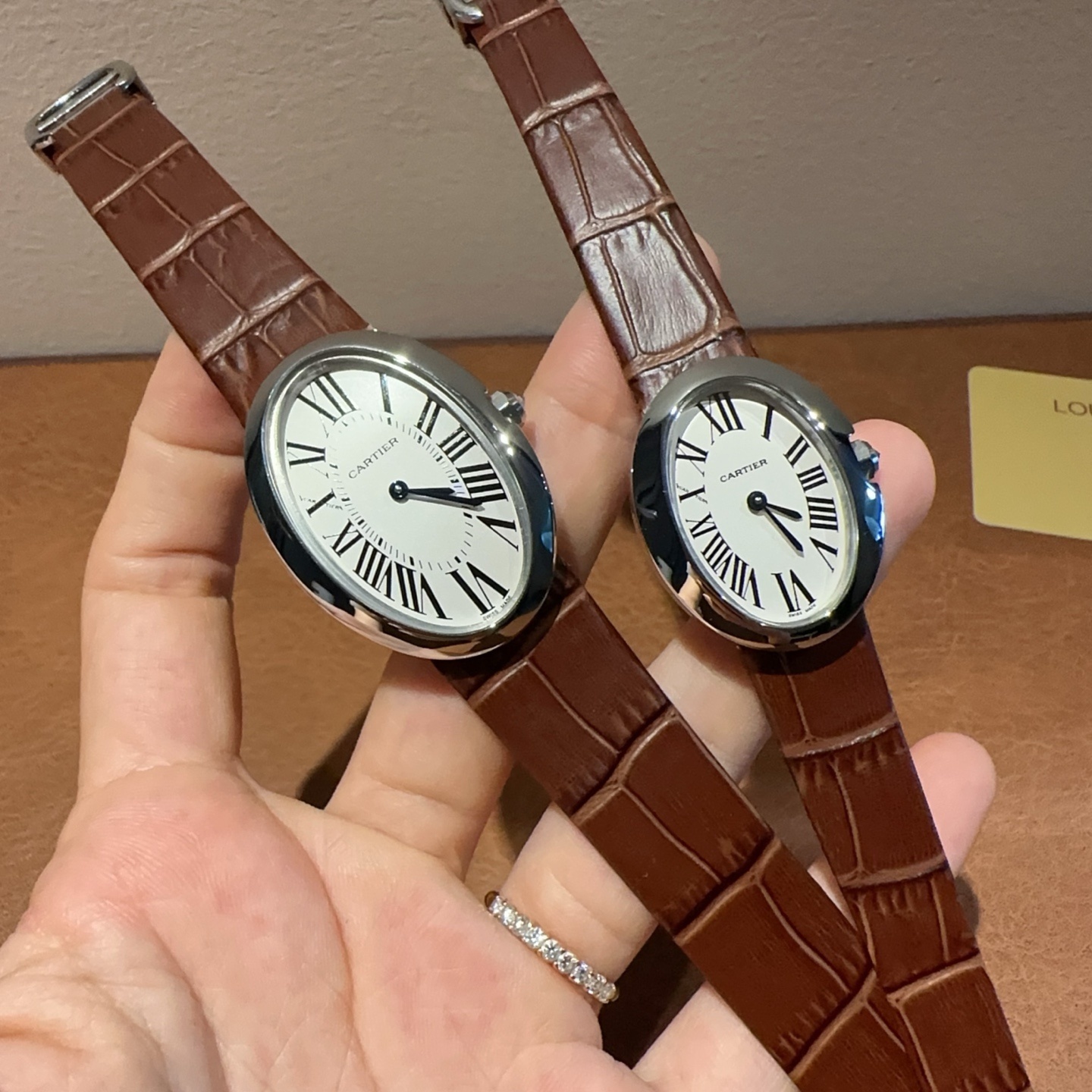 Couple-style Quartz Watch Chronograph 904L Stainless Steel 40x29mm     31x24mm -CT 124