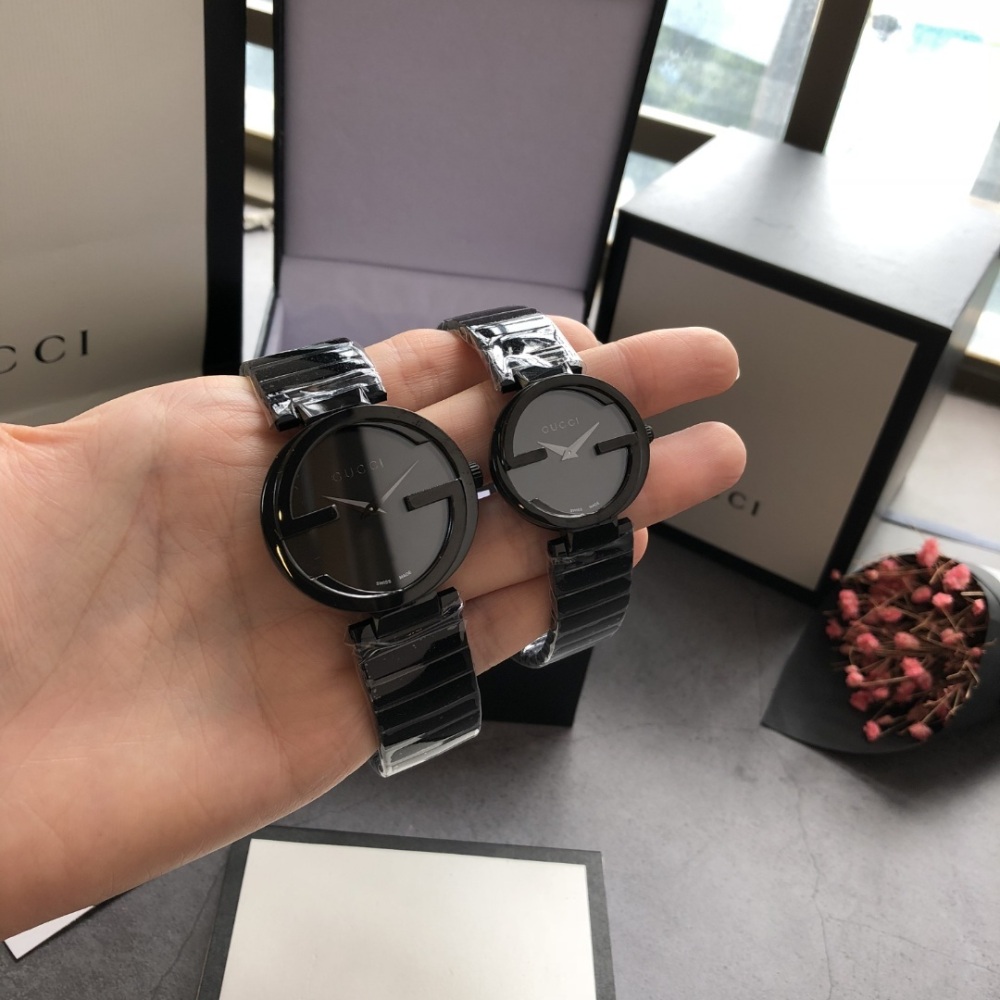 Couple-style Quartz Watch Chronograph 904L Stainless Steel 37mm    27mm -GC 6