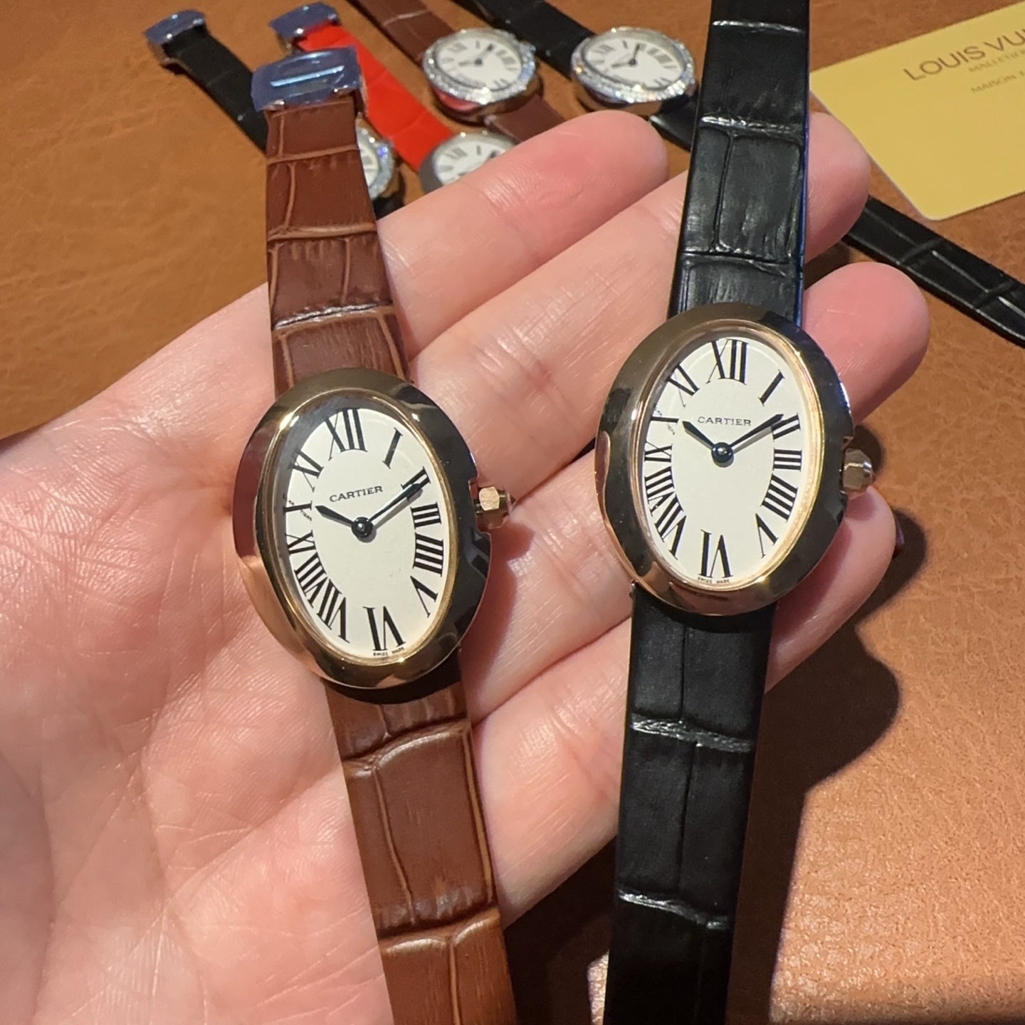 Couple-style Quartz Watch Chronograph 904L Stainless Steel 40x29mm     31x24mm -CT 124