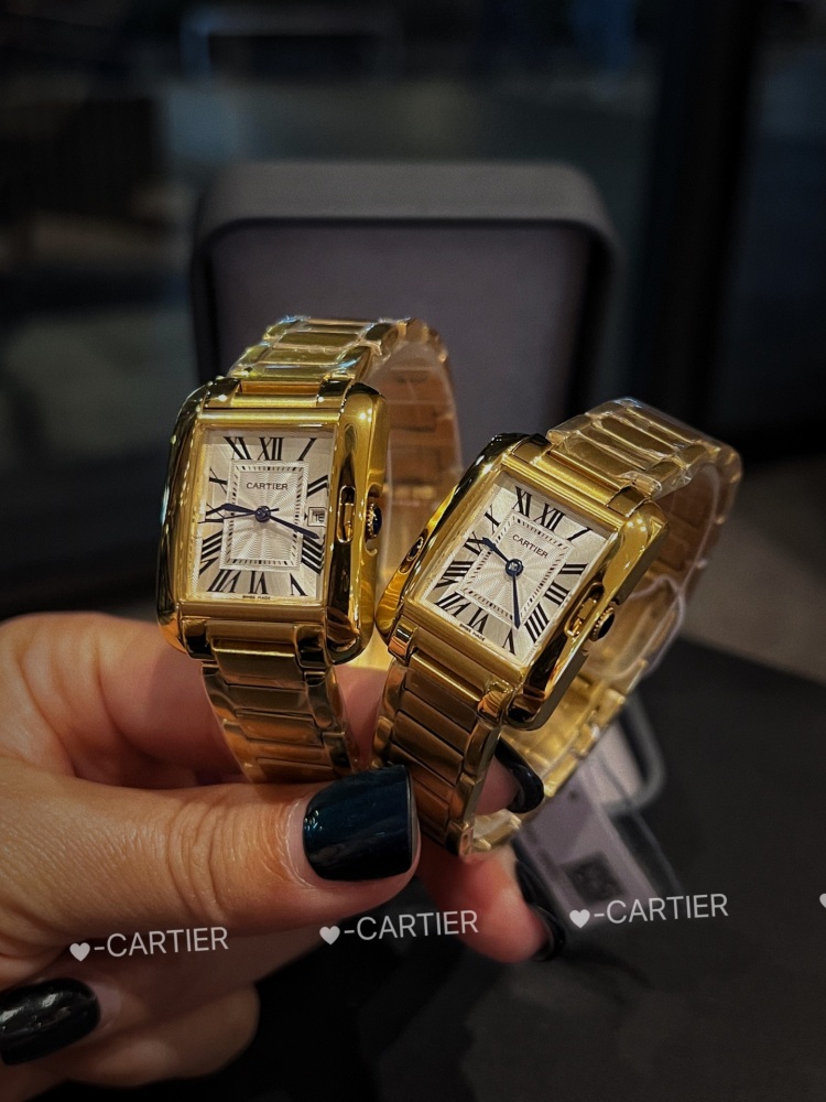 Couple-style Quartz Watch Chronograph 904L Stainless Steel 22x30mm  ,27x34.7mm-CT 146