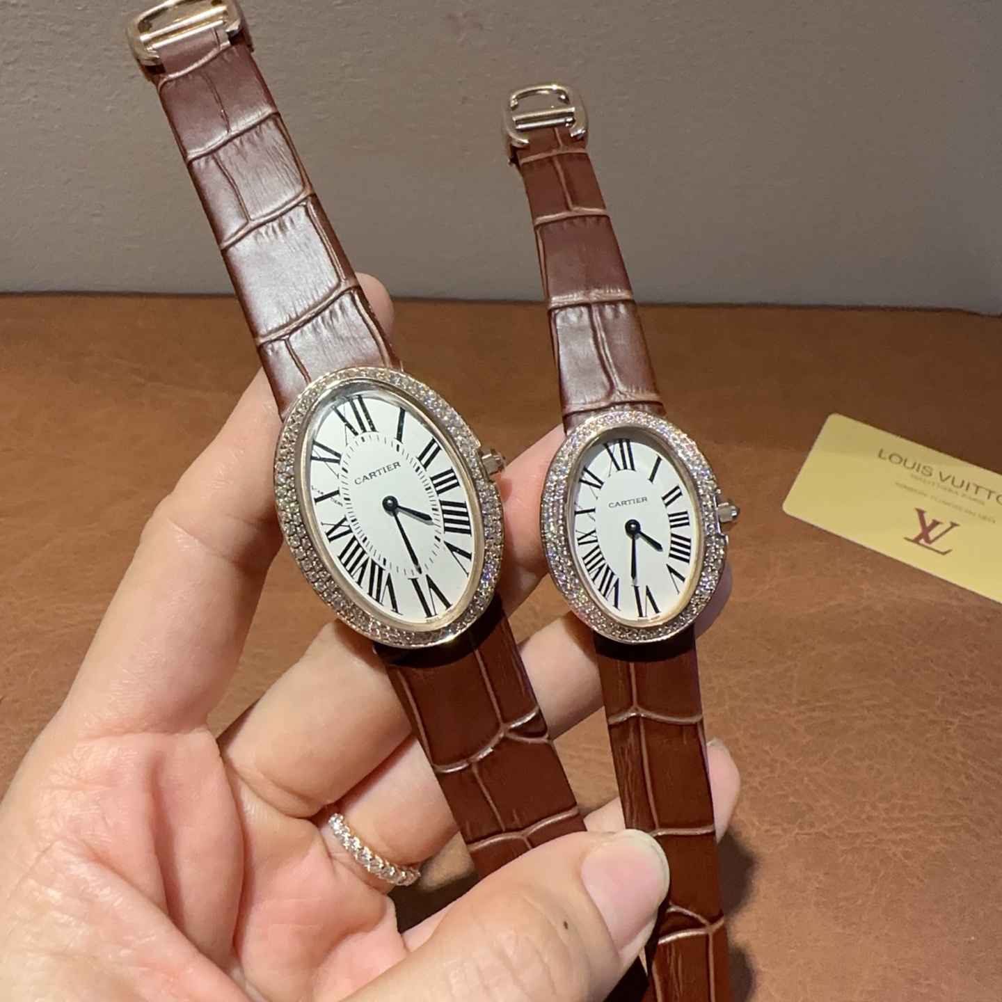 Couple-style Quartz Watch Chronograph 904L Stainless Steel 40x29mm     31x24mm -CT 124