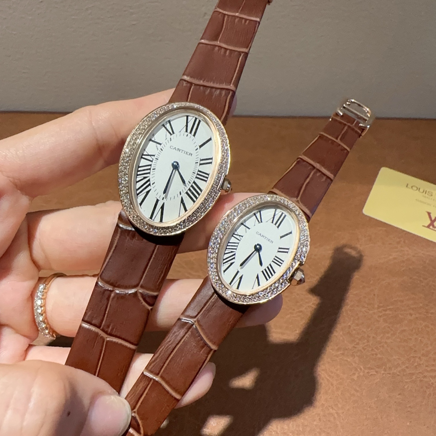 Couple-style Quartz Watch Chronograph 904L Stainless Steel 40x29mm     31x24mm -CT 124