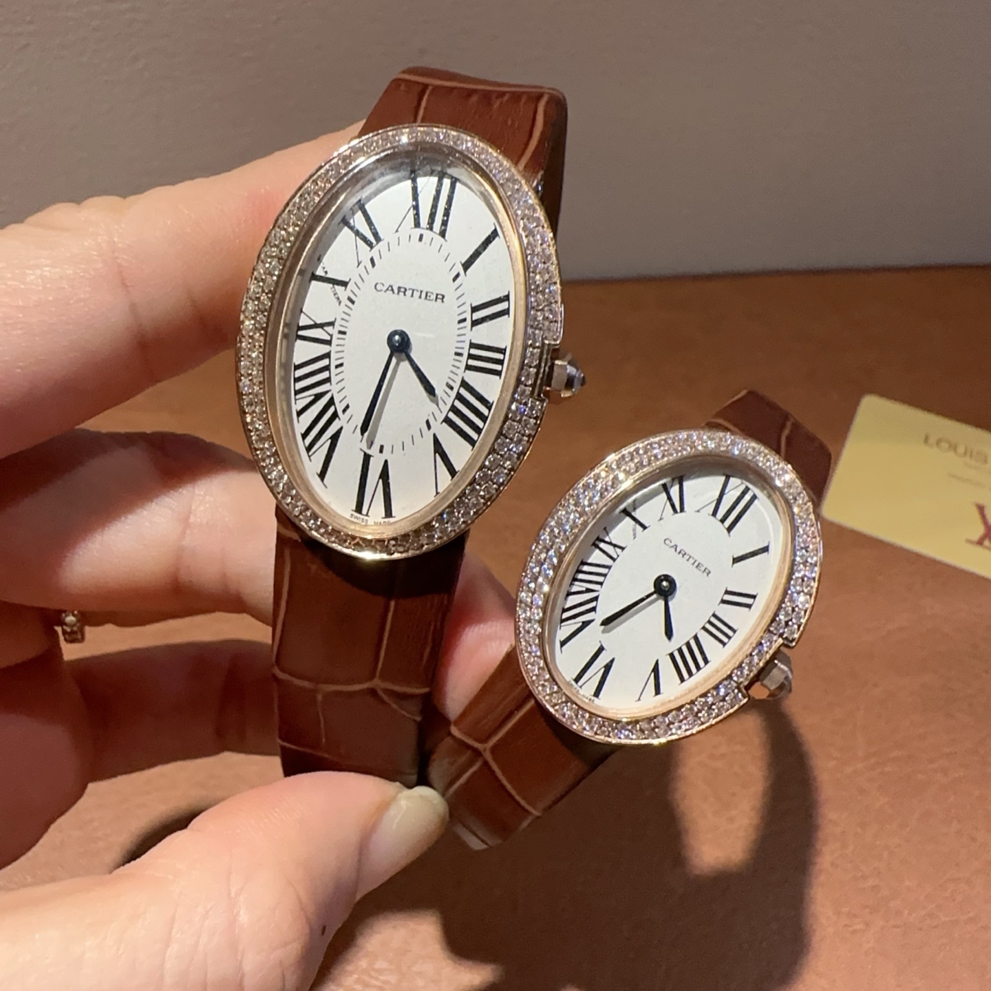 Couple-style Quartz Watch Chronograph 904L Stainless Steel 40x29mm     31x24mm -CT 124