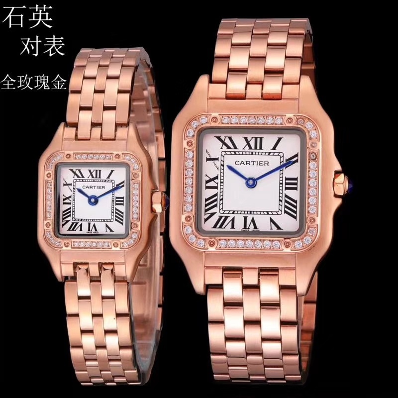 Couple-style Quartz Watch Chronograph 904L Stainless Steel 27mm  ,22mm-CT 13