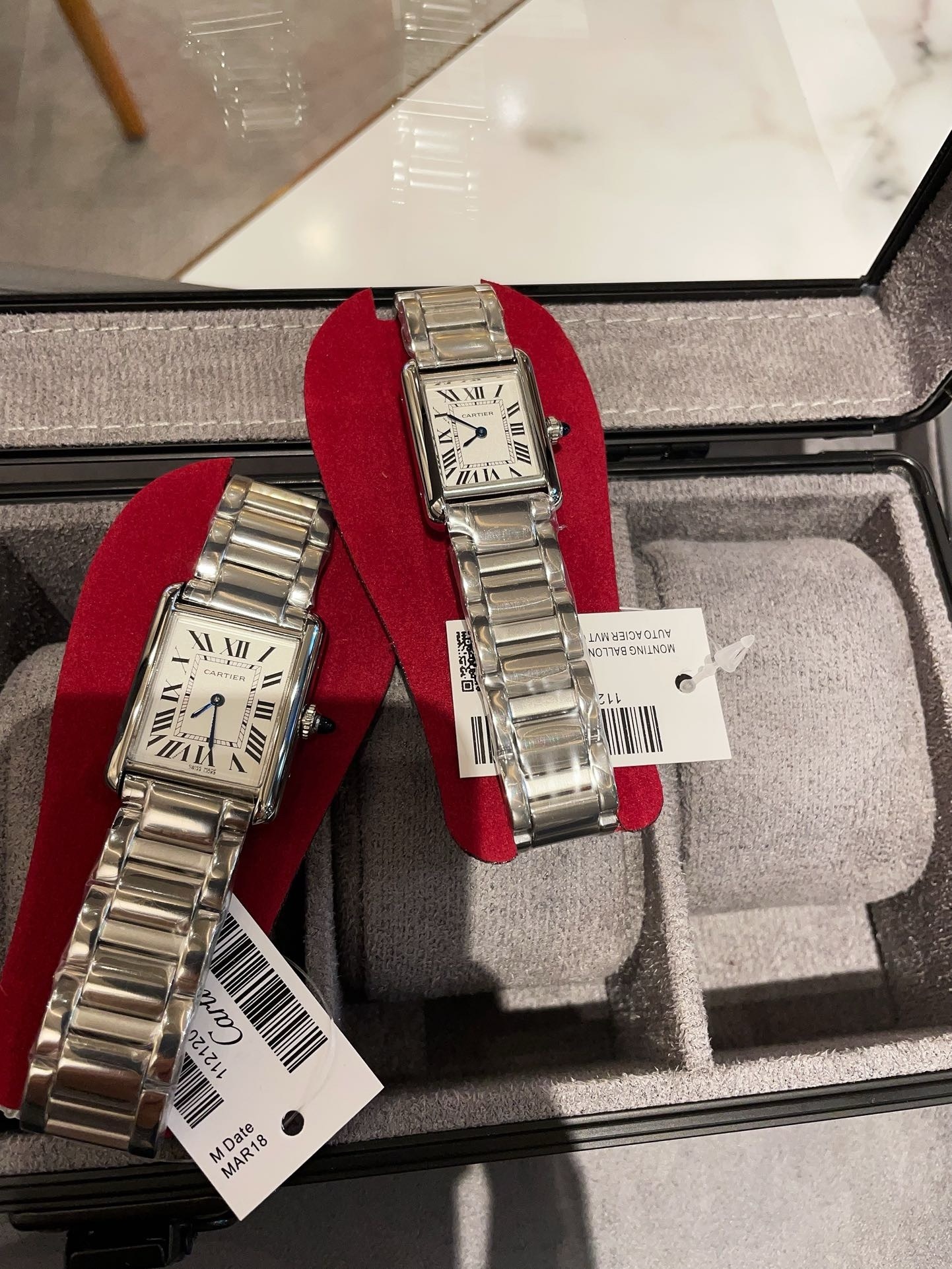 Couple-style Quartz Watch Chronograph 904L Stainless Steel 27mm  ,24mm-CT 136